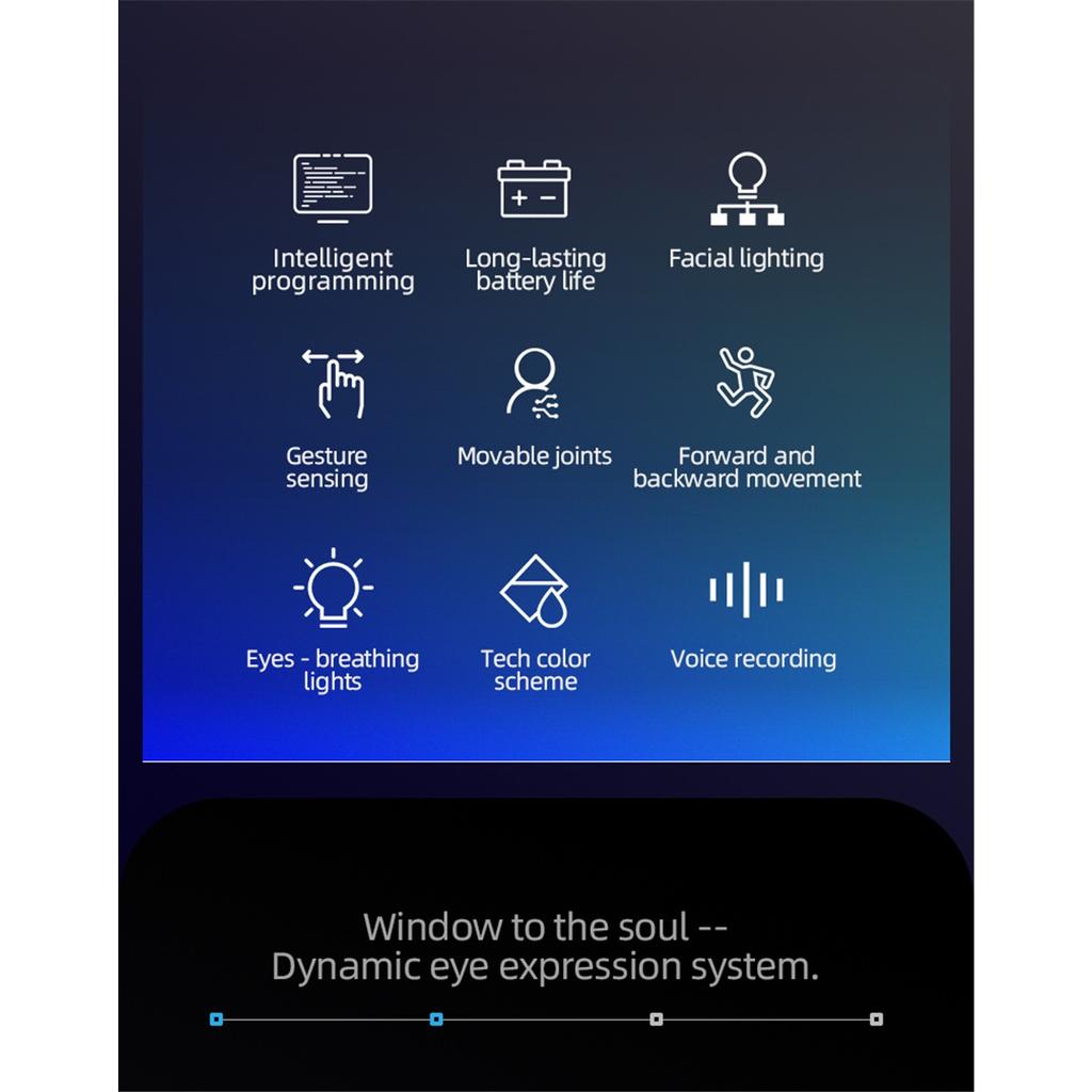 Smart Programming Humanoid Gesture Sensing Remote Control Robot 2.4G Joint Mobility Breathing Light Recording Function RC Robot