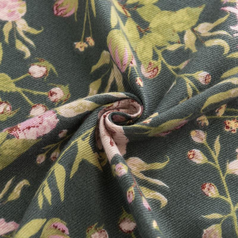 Floral Long Winter Faux Cashmere Scarf  Women's Fashionable Commuting Print Neck Protection and Cold Proof Scarf Elegant and Light Luxury Shawl