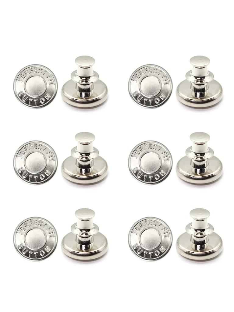 6pcs-Adjustable detachable jeans button Sew free vintage metal button garment button accessory I-button