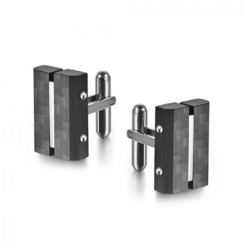 

European American New Stainless Steel Combination Solid Carbon Fiber Cufflinks Men s Suit Shirt Sleeve Studs Steel белый