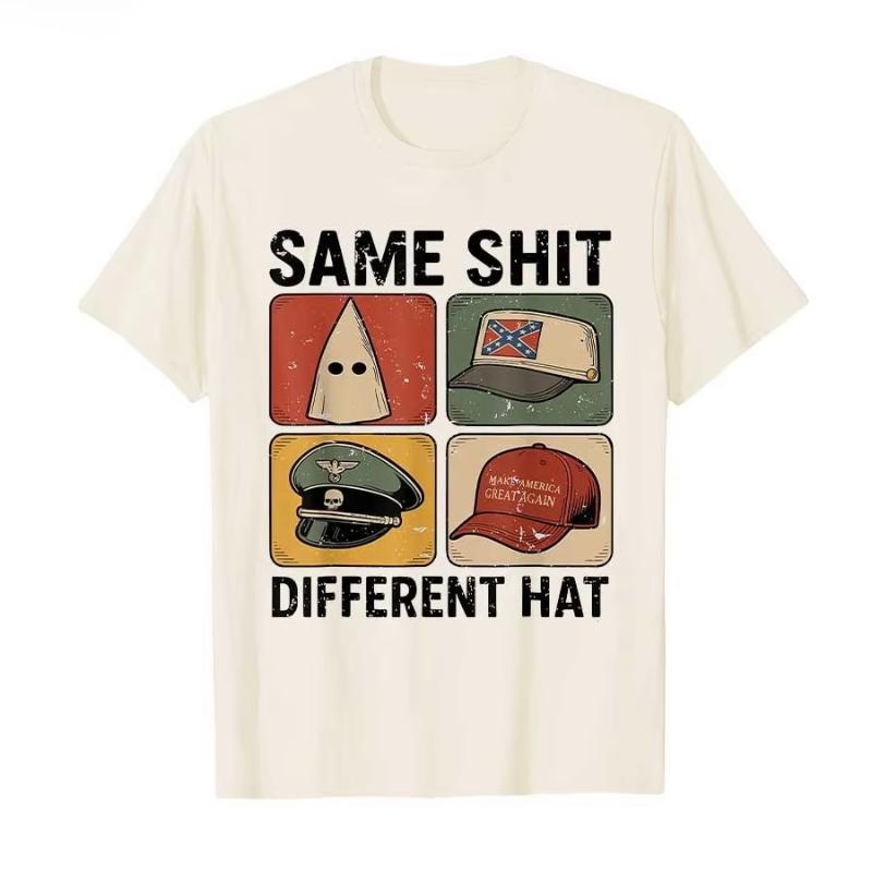 Same Shit Different Hat Funny Quote Hat Tshirt for Men Women 100Cotton T Shirts Short Sleeve Tops Popular Fashion