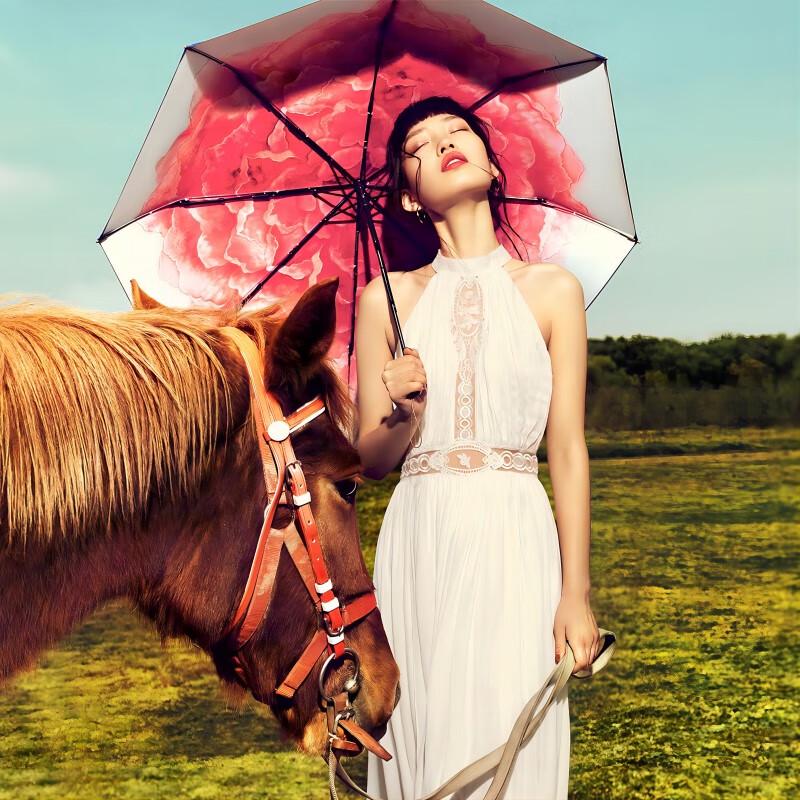 Bananain Double-Layer UV Protection Triple Fold Umbrella