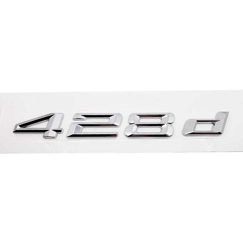 ABS Car Rear Trunk Letters Logo Badge Emblem Sticker For BMW 4 Series 420d 425d 428d 430d 435d 440d 450d F30 F32 F33 F36 G26 G22