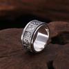 Men's Rotating Index Finger Ring - S925 Sterling Silver, Retro Thai Style, Fashionable Jewelry