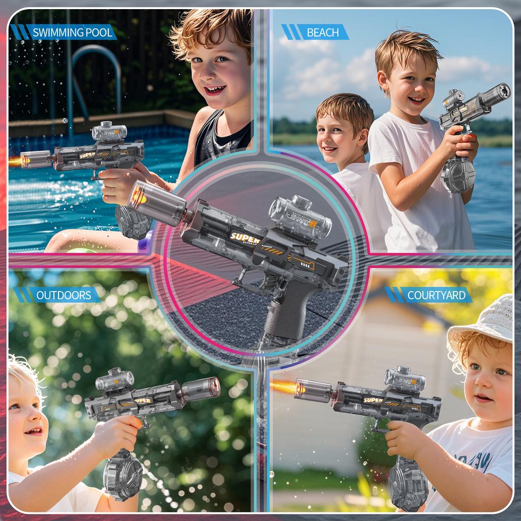 Non-Toxic New Electric Water Guns For Adults Powerful Squirt Automatic Water Blasters Summer Outdoor Beach Toy For Children Kid Gift