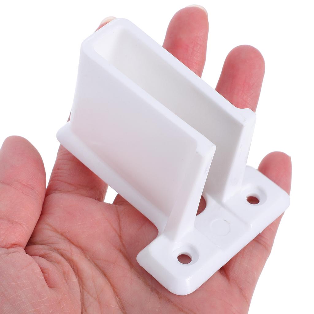 2Pcs Curtain Rod Holders for Wall Sturdy Plastic Brackets Mountable Closet Shelf and Wire Shelves Support End Bracket Hardware