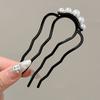 Metal U-Shaped Hair Sticks Combs Pearl Tassel Hair Fork Hair Clip Hairpins Women Girl Hair Accessories Ornament Styling Tool