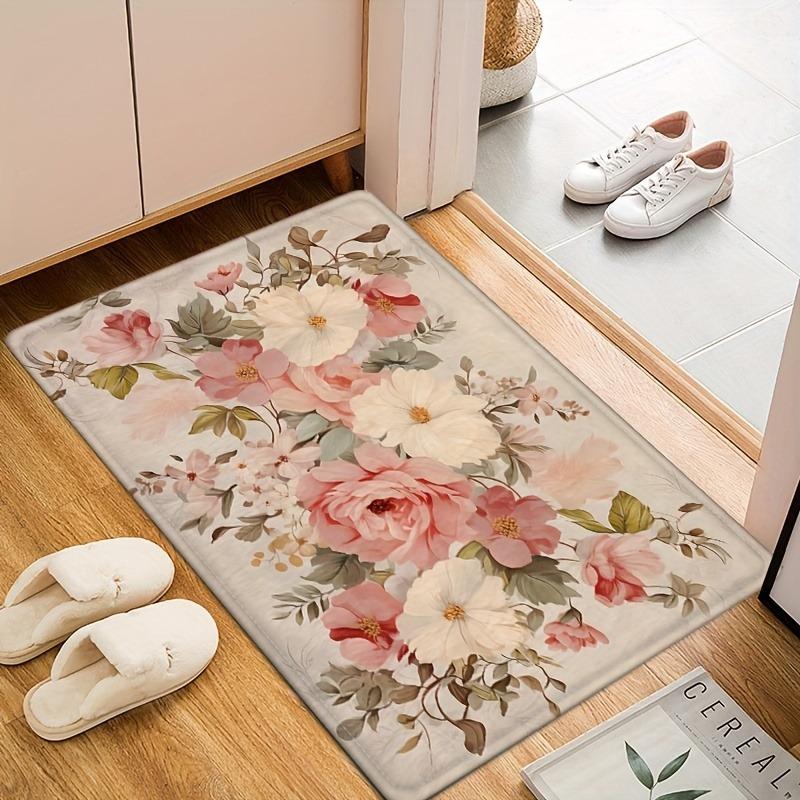 St. St. Patrick's Day Rose Bedruckte Fußmatte Schlafzimmer Bettvorleger Rutschfest Balkon Badezimmer Saugfähiger Flanell Dekor Teppiche für Zuhause