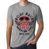 Men’s Vintage Tee Shirt Graphic T Shirt Road Race Since 2030 Grey Marl