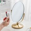 Modern Style Oval Mirror Desktop Vertical Decorative Mirror Living Room Bathroom Double-sided Mirror Girls Room Makeup Ornaments