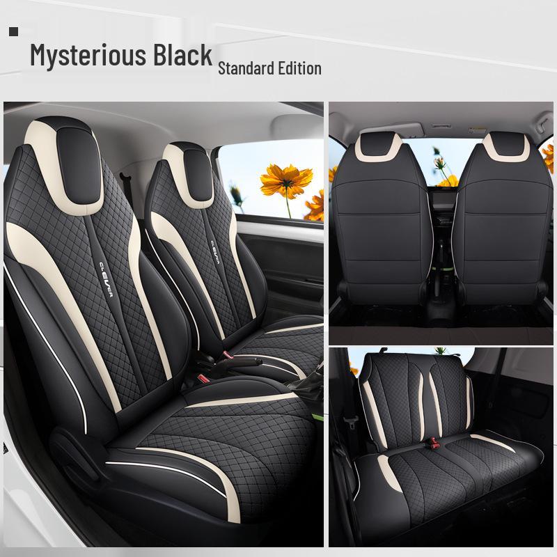 YH Cowin Car Seat Cushion Cover: Fashionable, Full Leather, All-Season, Sporty Design.