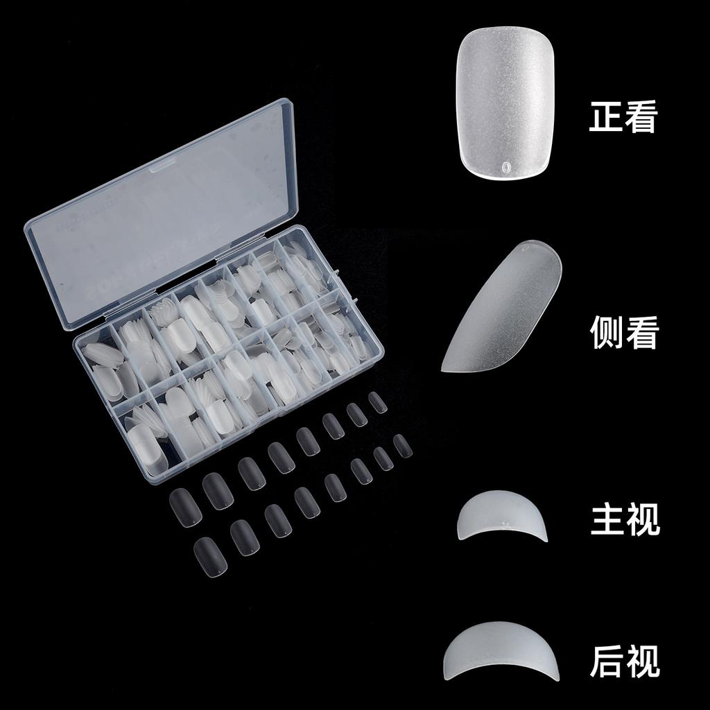 Wearing Nail Pieces Box Matte Transparent Nail Pieces 420 Pieces Manual Wearing Nail Pieces Special for Wearing Nail Pieces