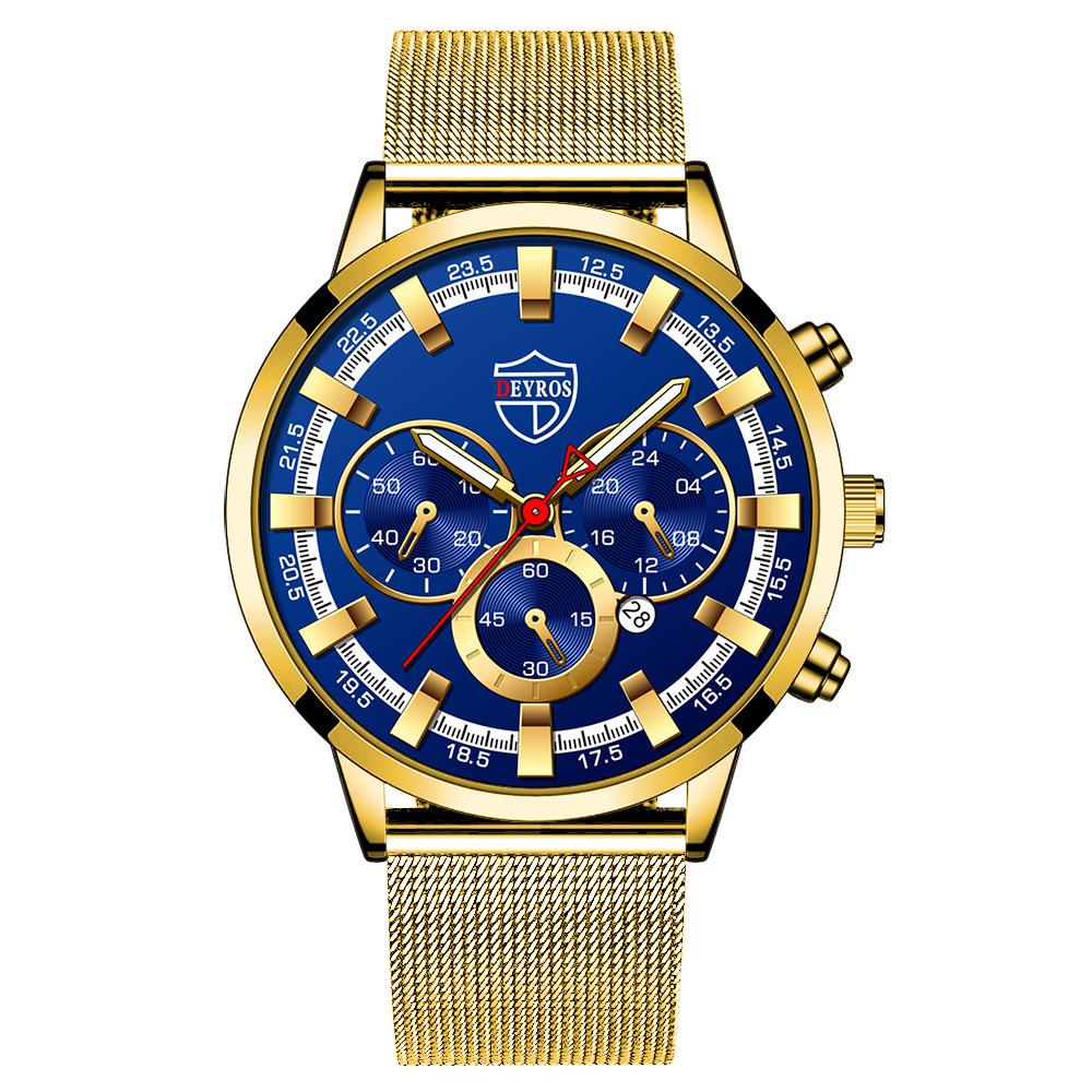 Montre homme élégante DEYROS multifonctions, chronographe, acier inoxydable Montre homme élégante DEYROS multifonctions, chronographe, acier inoxydable