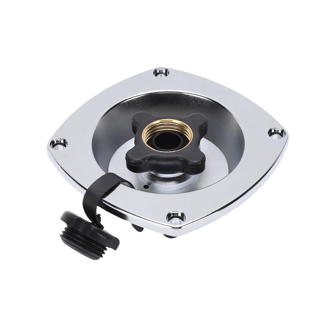 RV City Water Fill Inlet Plated Silver Water Fill Inlet with Check Valve Filter Net Replacement for Marine Trailer Motorhome