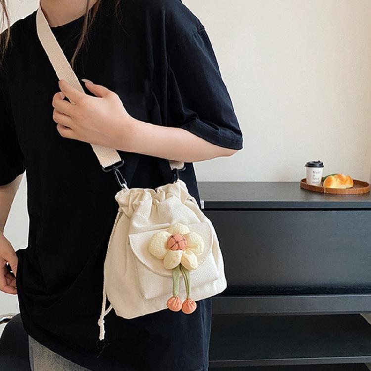 Women's Adjustable Drawstring Bucket Bag Nylon Shoulder Bags for Work and Travel