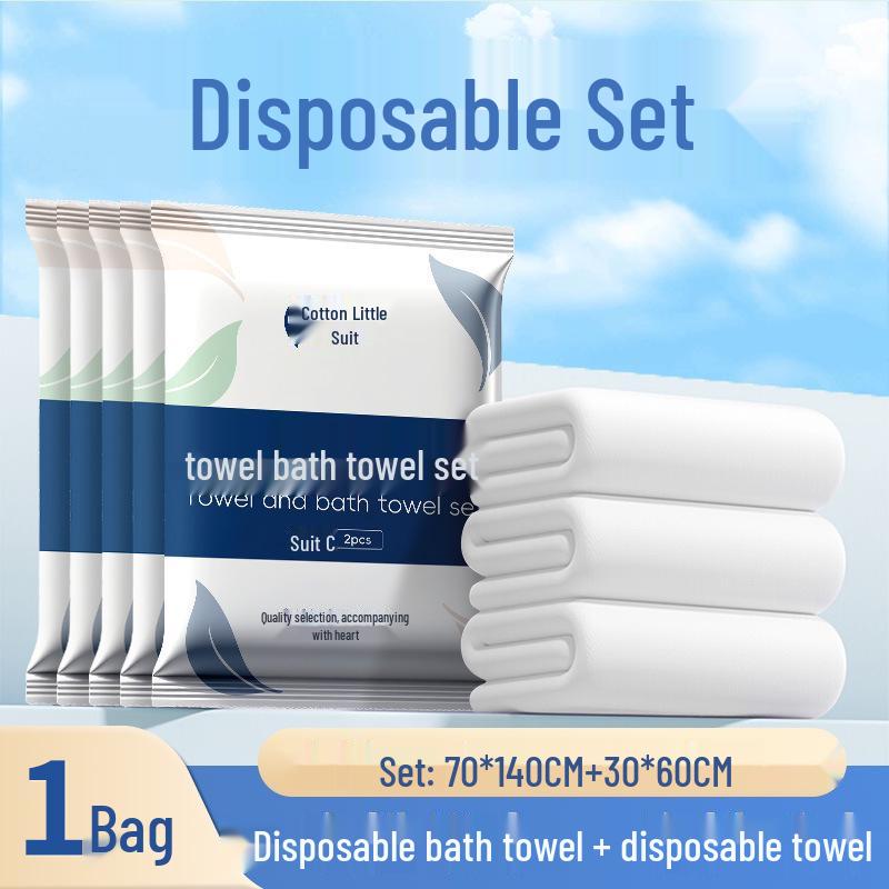 Individually Packaged Portable Disposable Bath Towels—Thickened and Enlarged for Travel, Hotels, and Guesthouses