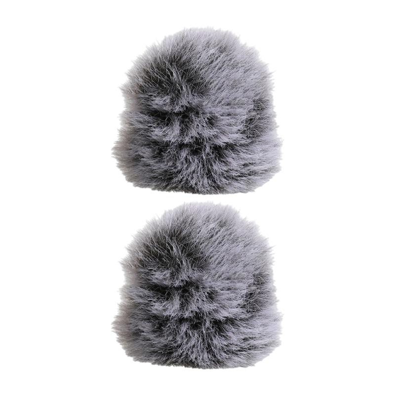 Outdoor Recording Wind Muff Cover 2 Pack, Camera Top Windscreen with Soft Outer Layer, Slip On Form, 3.5 x 3.5 cm Size Check for Travel Use