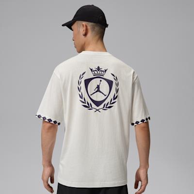 Jordan As M J T Shirts Men s White Crew Neck Moderate S