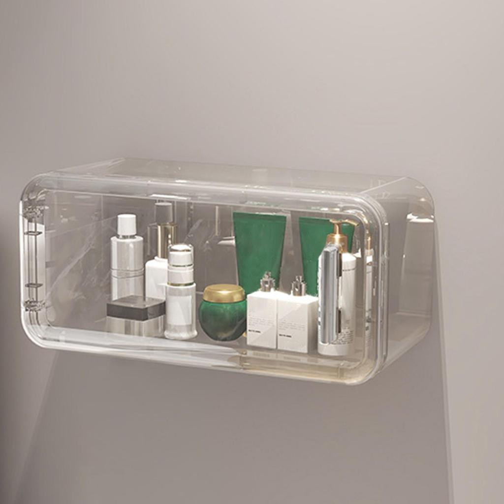 Tissue Box Cover, Cover Napkin Holder, Water Resistant Transparent Wall Mounted Bathroom Storage