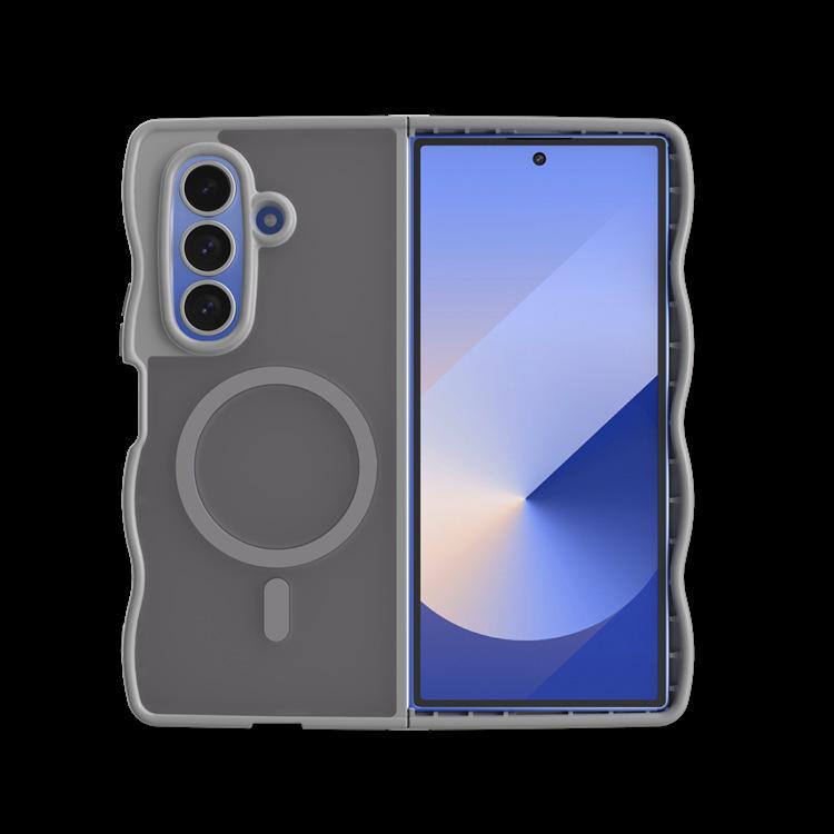 Applicable To Samsung ZFold7 Wave Magnetic Mobile Phone Case Zflip7 Skin Matte All-inclusive Anti-drop Folding Protective Case