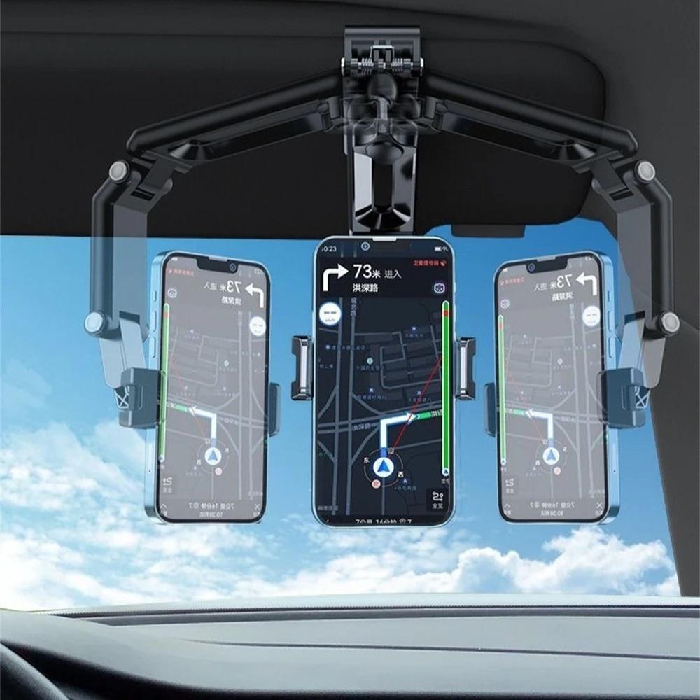 Sun Visor Car Phone Holder Universal Direct View Navigation Mount for Dashboard Windshield Air Vent Multi Function Cell Stand