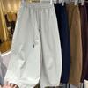 Plus Size High Waist Slimming Wide Leg Drawstring Pants for Women - Spring Casual Loose Fit (2XL-300 Jin)