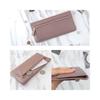 REMARSO Women's Long Wallet, Genuine Leather, High-Quality Leather, Card Slots, Slim, Simple Design (Black)