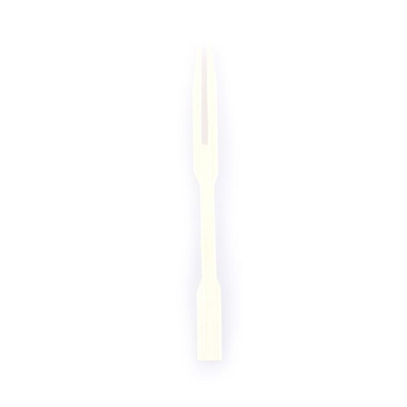 50 Pcs Pure Bamboo Disposable Wooden Fruit Fork Dessert Cocktail Fork Set Party Home Household Decor Tableware Supplies