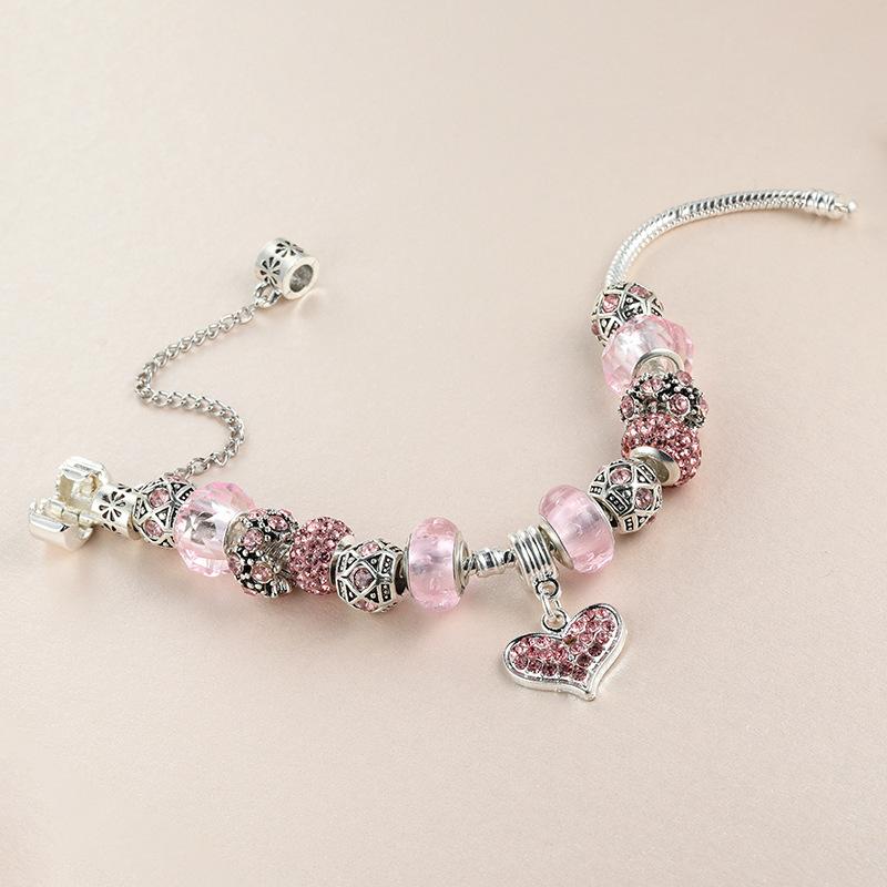 Wish crystal full diamond love pendant bracelet bracelet simple personality explosion