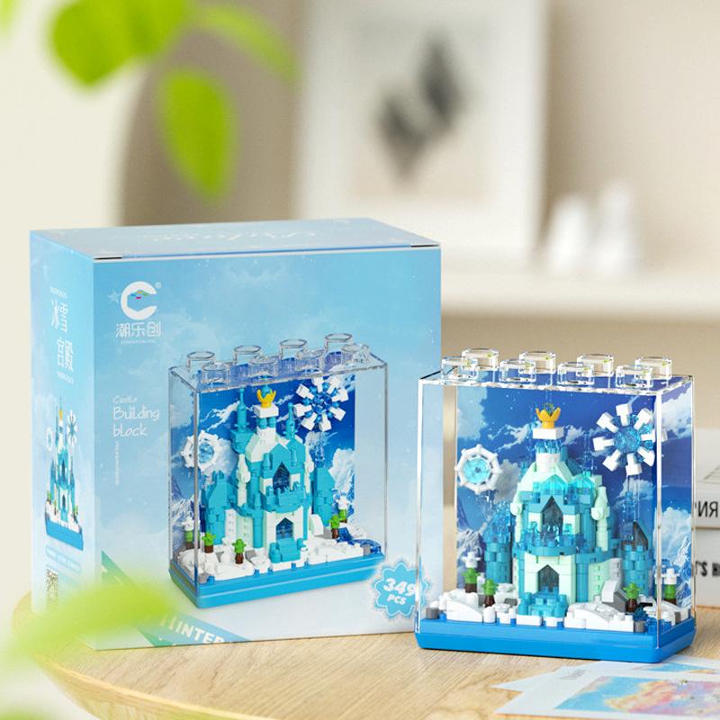 Fun Princess Castle Building Blocks Fairy Tale Series Display Box Children's Assembled Educational Toys Christmas Girls Gifts