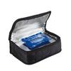 Asbel cooler bag insulated structure single-layer lunch ice pack black simple design A3166.