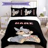 3pcs Bambi1 Cover Set - Personalized Name, HD Printed Bedding with 1 Cover and 2 Pillowcases - Perfect for Home Decor, Easy Care