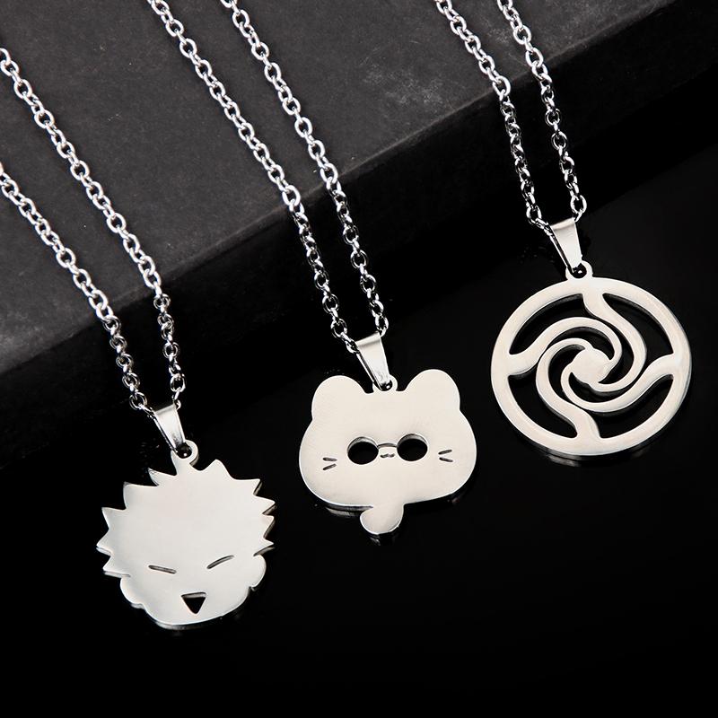 Cartoon  Anime Jujutsu Kaisen Necklace For Women Men Gojo Satoru Cute Cat Pendant Necklaces Jewelry Accessories Gifts