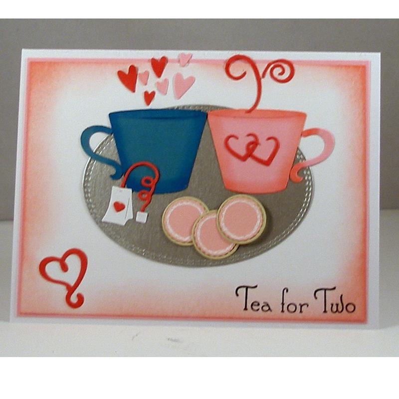 Love Heart Coffee Cup Shape Metal Cutting Dies Stencil Scrapbook Album Embossing Card Making Decor
