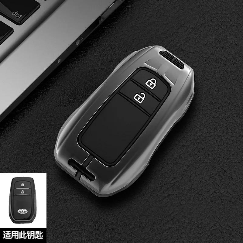 Car Key Case Cover Shell For Toyota Hilux Fortuner Land Cruiser Camry Coralla Crown RAV4 Highland CHR C-HR Fob Accessories