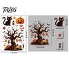 PVC Elektrostatische Stickers Halloween Statische Raamstickers, Glas met Spook Kat Vleermuis Winkel Displays Patronen, Herbruikbare Feeststickers voor Ramen Feest