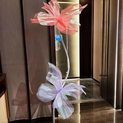 1PC Seidenschmetterling Simulation Handgemachte Blumen Fotokarte Plastikblumen Groß 50Cm Hochzeit Dekoration Requisiten Im Freien Mehrfarbig