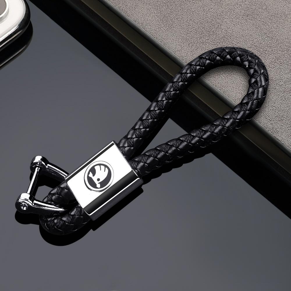 LZIE8 Car Styling Keychain Pendant Keyring Key Holder Gfit Decoration For Skoda Rapid Fabia Octavia Roomster Yeti Karop Kamiq Superb