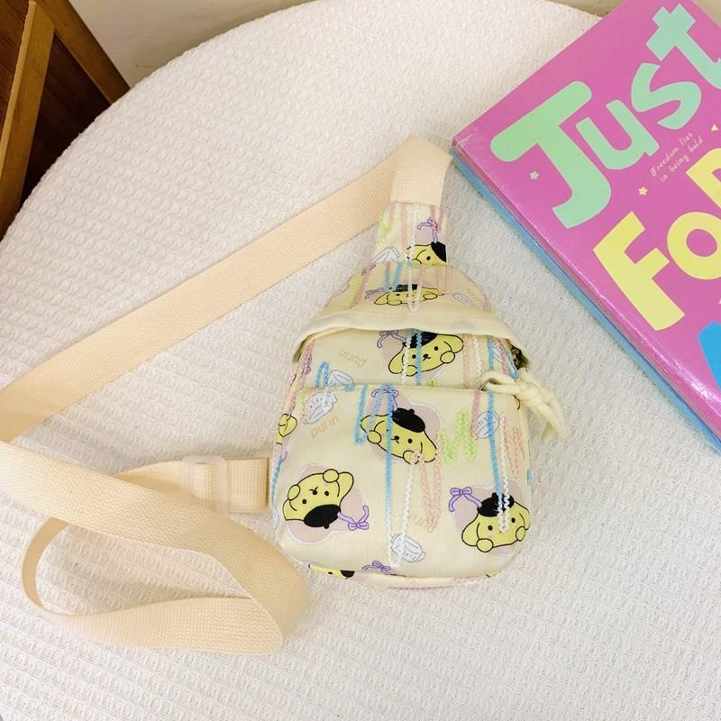 Melody Pompompurin Print Kids Chest Pack With Breathable Nylon For Kindergarten Daily Use