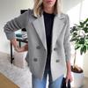 2026 spring new cross-border European and American foreign trade women's clothing fashion temperament woolen splicing jacket