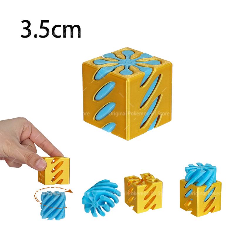 3D Printed Spiral Cone Toy Impossible Pyramid Gourd Christmas Hat Pass Through Sculpture Pyramid Toy Mini Vortex Thread Illusion