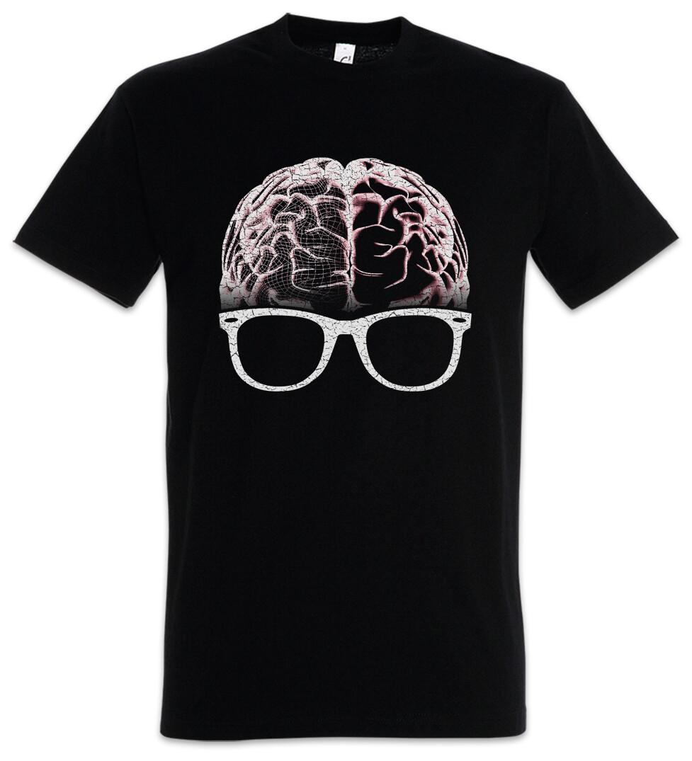 Nerd Brain T-Shirt Fun Geek Nerd Computer Scientist Coder Glasses Gamer Gaming S