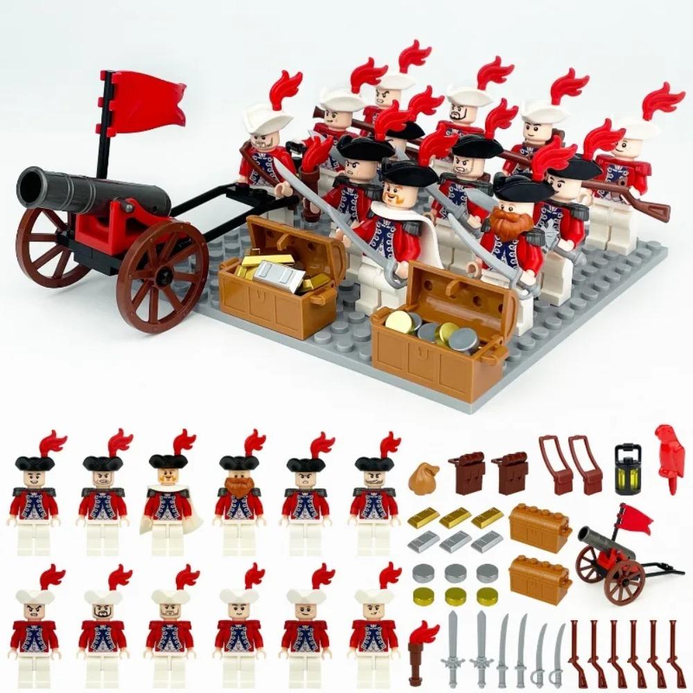 Luohan Knight Italian Field Army Island Gang Children Assembled Small Particles of Building Blocks Educational Boy Toys Dolls