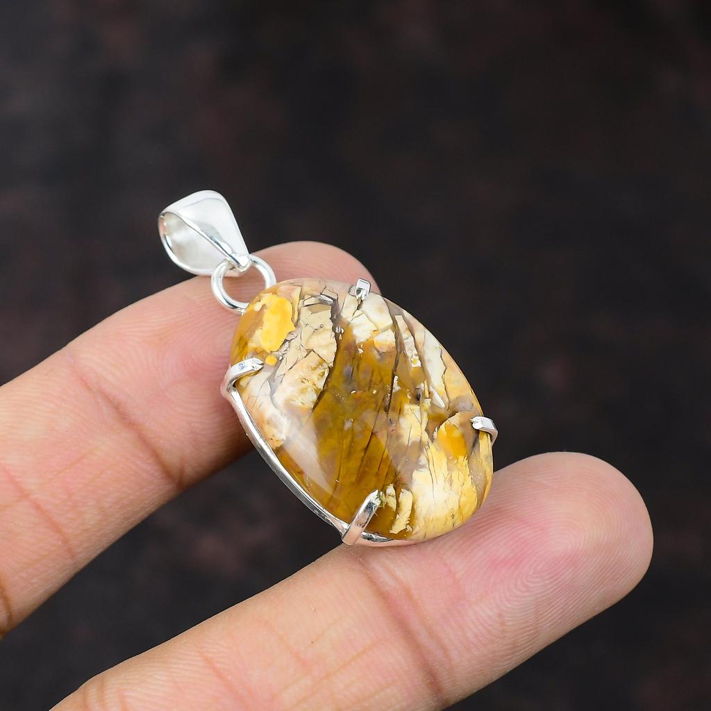 Brecciated Mookaite Pendant 925 Sterling Silver Pendant Handmade Dainty Pendant Top Quality Gemstone Jewelry Gift For Mother Antique Jewelry