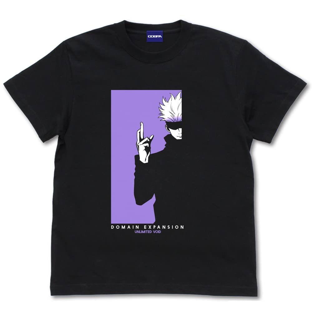

COSPA Футболка Jujutsu Kaisen Gojo Satoru ЧЕРНАЯ, размер L