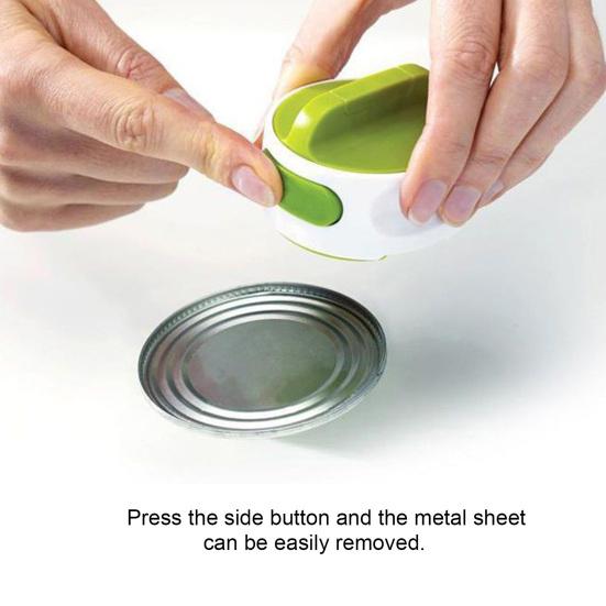 Manual Can Opener with Non-Slip Handle Smooth Edge Bottle Jar Opener for Kitchen Ergonomic Rust-Resistant Essential Tool for Cans Jars Bottles