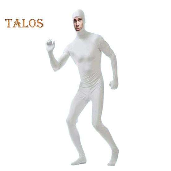 

Комбинезон для выступления на сцене с застежкой-молнией, полный наряд, карнавал, Хэллоуин, косплей, обтягивающий комбинезон, ролевая фотостудия 160cm белый
