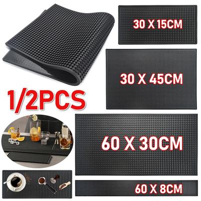 Tapete de Bar Borracha Tapetes de Bar de Café Antiderrapante PVC Tapete para Copo Impermeável Resistente ao Calor Tapete Escorredor para Bar Café Barista Coquetel Bartender