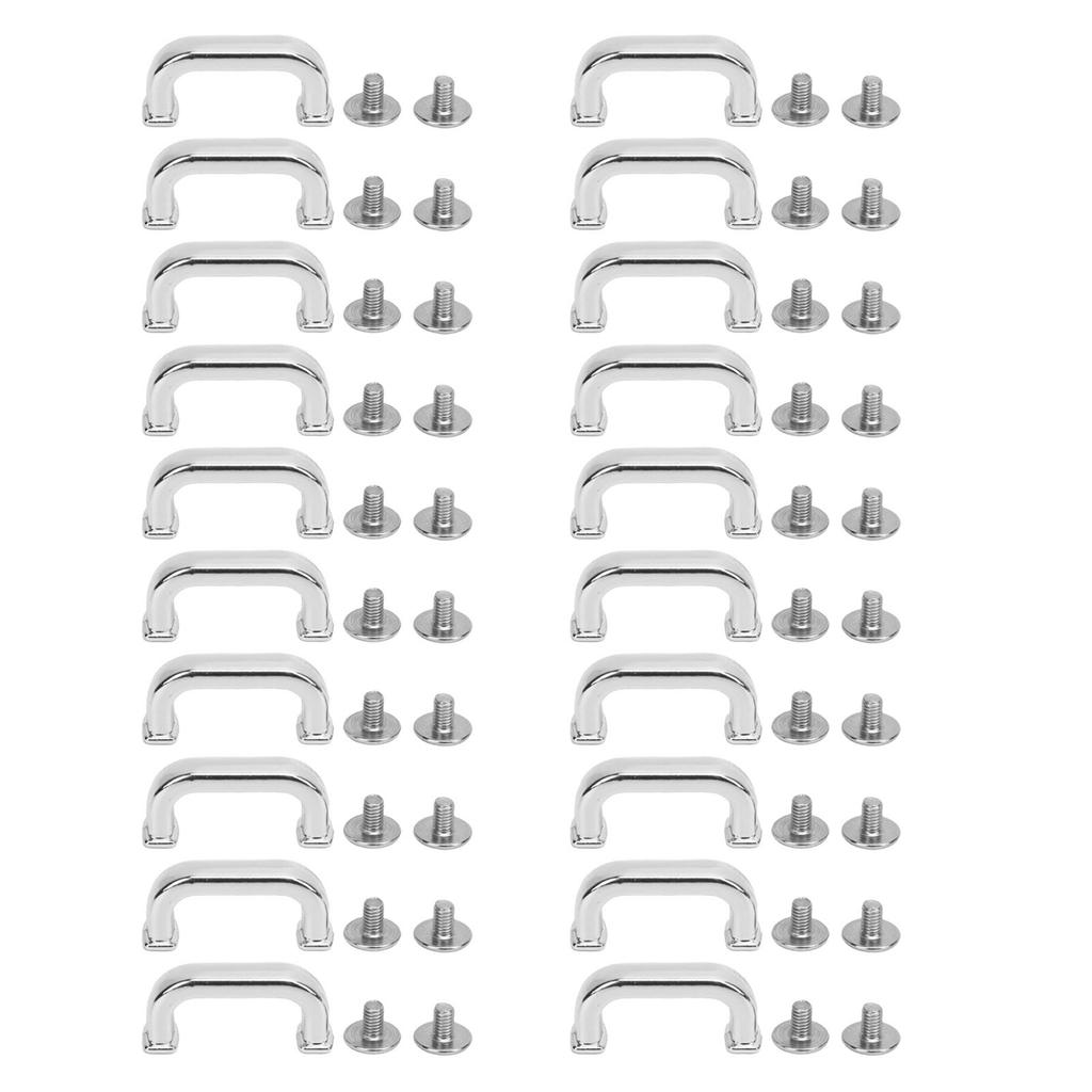 20 Pcs Arch Bridge Buckle Square 17x8x5mm Alloy D Ring Connector Buckle with PH Screws for Bag Handb