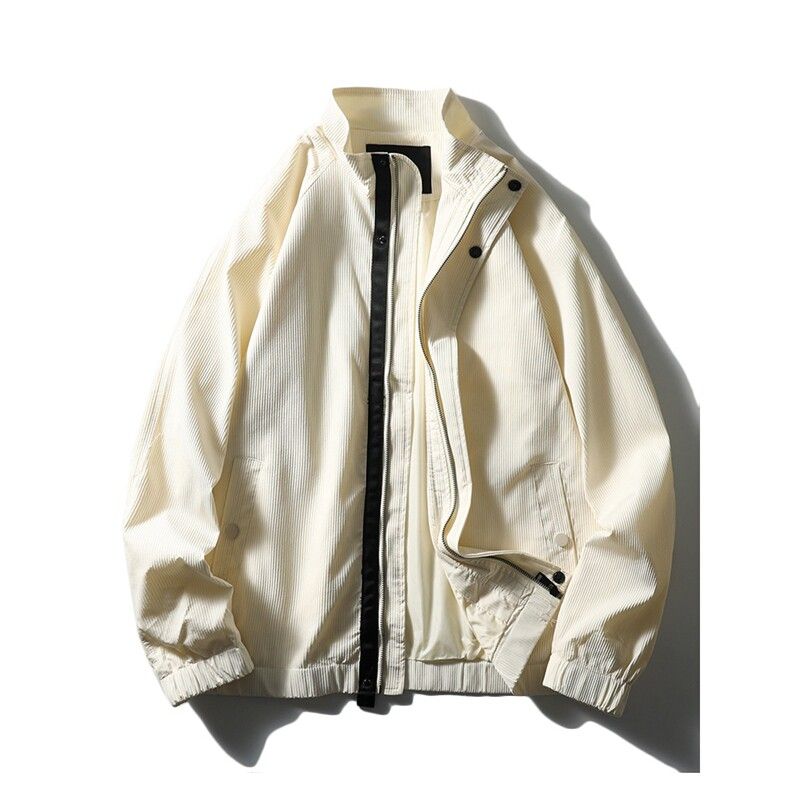 Retro Stand-Collar Workwear Jacket for Men, Autumn and Winter Style, Cardigan Sports Jacket, Foreign Trade Men's Fashion Brand Casual Windbreaker